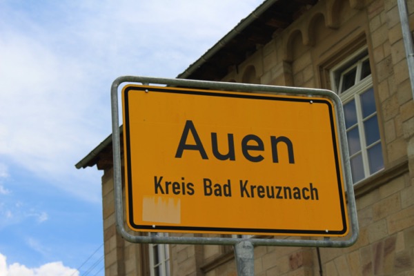 Ortsschild Auen. Foto: Simone Mager