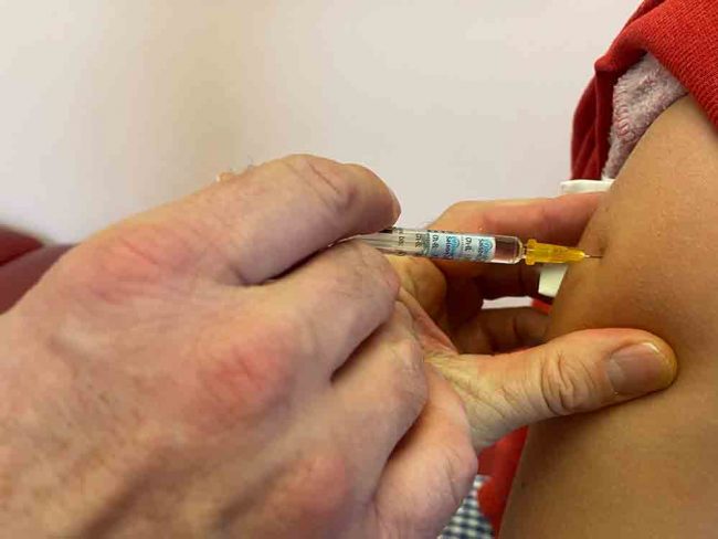 Impfung klein Grippe-Impfung. Foto: Simone Mager