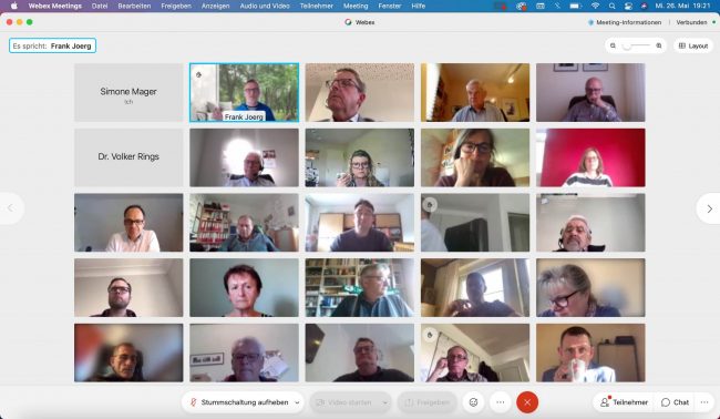 Online Sitzung des VG-Rates. Foto: Simone Mager