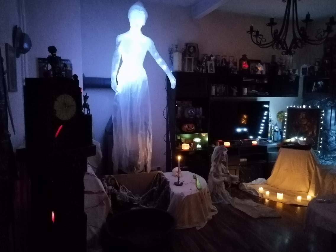 Geister im Halloween-Haus Bad Sobernheim. Foto: Kerstin Krämer