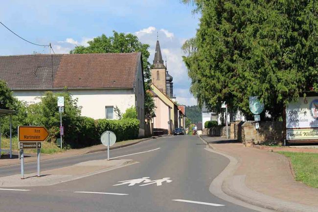 Ortseinfahrt Merxheim. Foto: Simone Mager