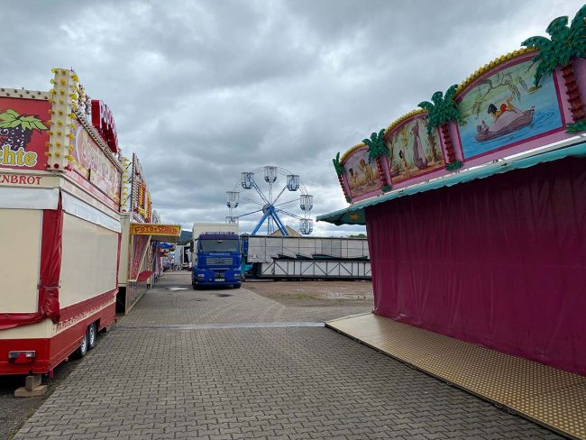 Auffbau der Johannis Kirmes. Foto: Simone Mager