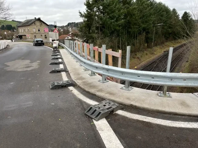 Brückenbaustelle Staudernheim. Foto: LBM