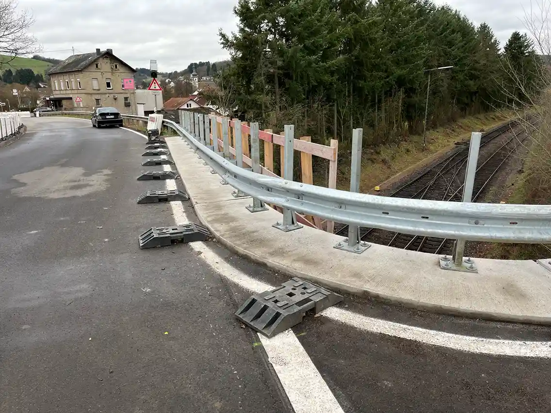 Brückenbaustelle Staudernheim. Foto: LBM