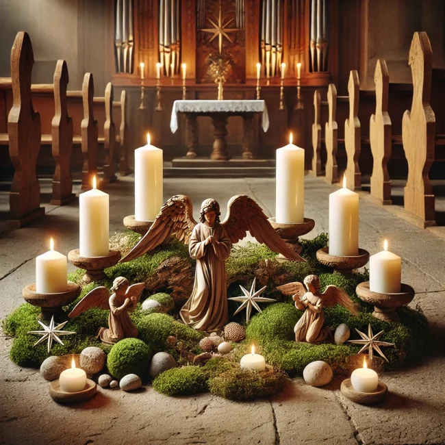 KI Enge, Kerzen in Kirche